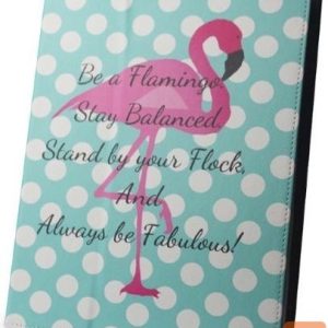 Maciņš grāmata iLike  Flamingo and dots for tablet 9-10 