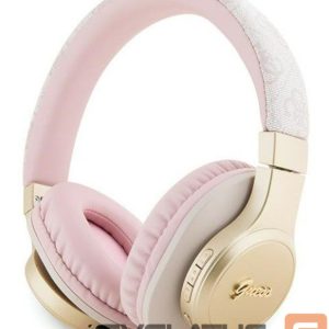 Bezvadu austiņas Guess  PU Leather 4G Script Logo BT5.3 Stereo Headphone Pink
