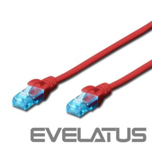 Parveidotājs Digitus  CAT 5e U-UTP Patch cord, PVC AWG 26/7, Modular RJ45 (8/8) plug, 0.5 m, Red 