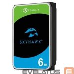 Cietais disks HDD SeaGate  HDD||SkyHawk|6TB|SATA|256 MB|5400 rpm|Discs/Heads 4/8|3,5"|ST6000VX009 