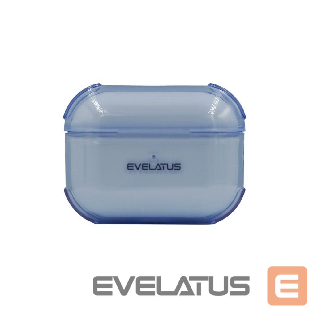 Maciņš austiņām Evelatus Apple AirPods Pro TPU Protective Case Transparent Blue