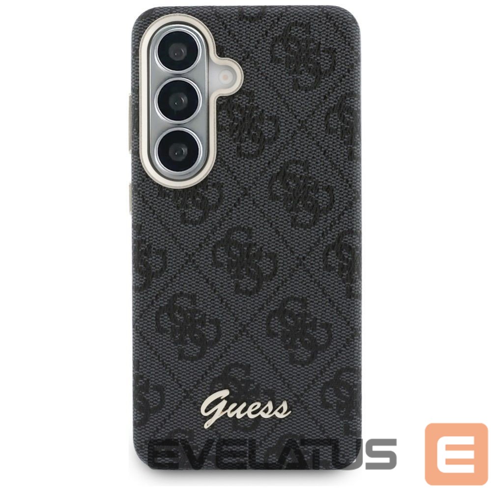 Maciņš universāla grāmata Guess Samsung Galaxy S26 PU 4G Script Metal Logo With MagSafe Case Black