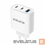 Adapteris Evelatus  45W Max Fast Charger EU USB-C1/USB-C1/USB-A - RCE-4501ACCL White