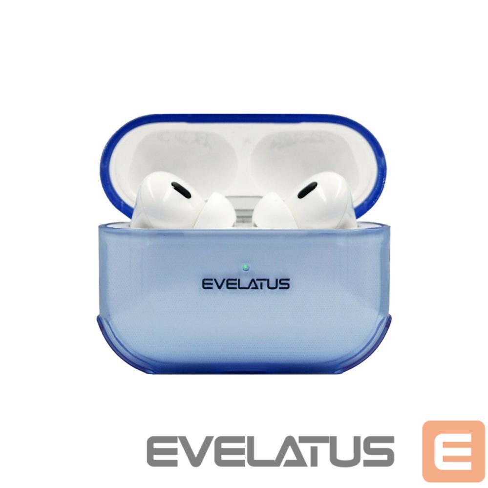 Maciņš austiņām Evelatus Apple AirPods Pro TPU Protective Case Transparent Blue