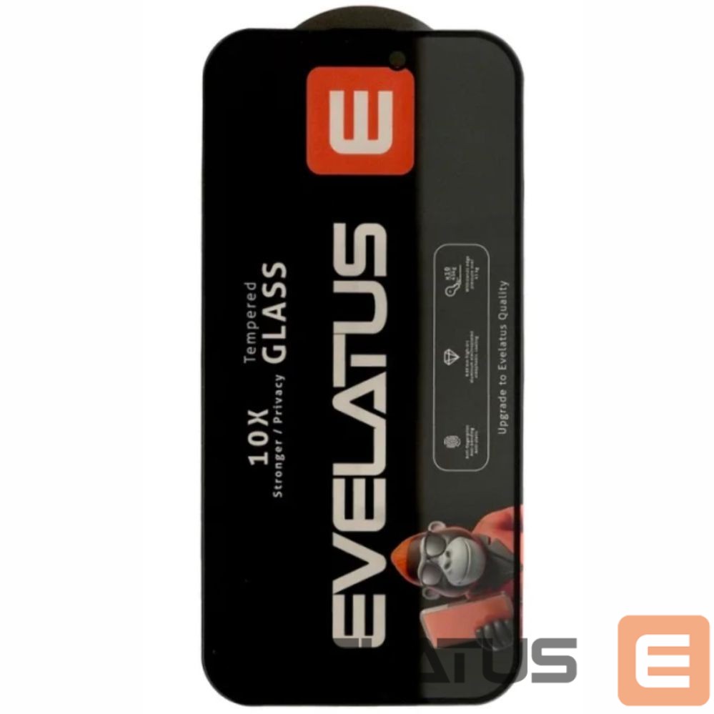 Aizsargstikls Evelatus Samsung Galaxy A37 / A57 Privacy Corning Gorilla Glass Anti-Static 3D Full Cover 10X Stronger Black