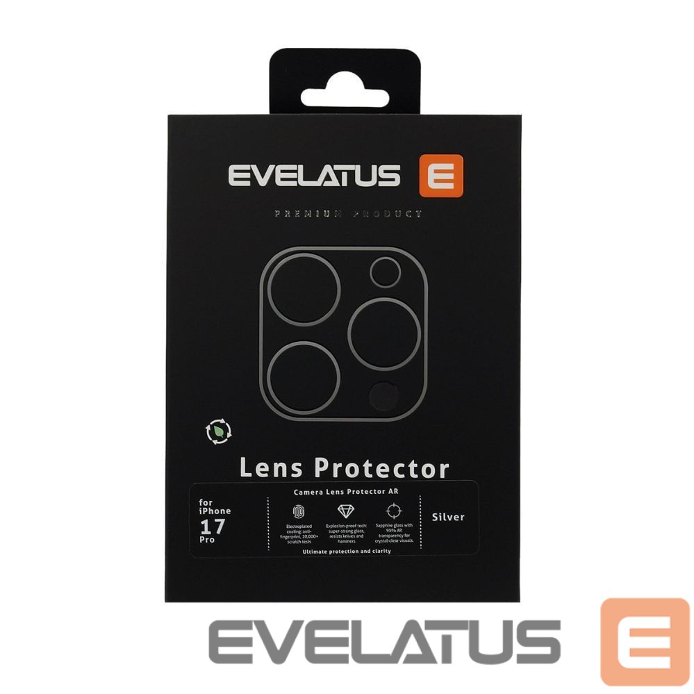 Aizsargstikls Evelatus Apple iPhone 17 Pro Full body camera lens protection premium Silver
