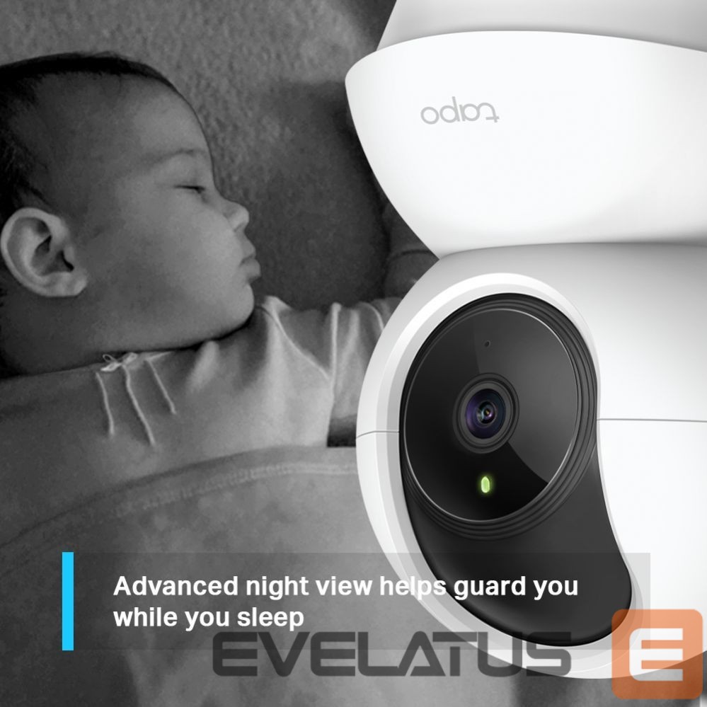 Web kamera TP-Link Pan/Tilt Home Security Wi-Fi Camera Tapo C200 4mm/F/2.4, Privacy Mode, Sound and Light Alarm, Motion Detection and Notifications, H.264, Micro SD, Max. 128 GB