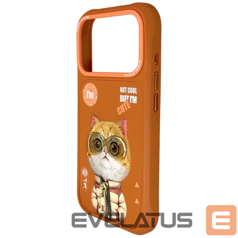 Citas preces Nimmy Nimmy Cool&Cute 2.0 Cat Case for iPhone 17 Pro Max - Orange