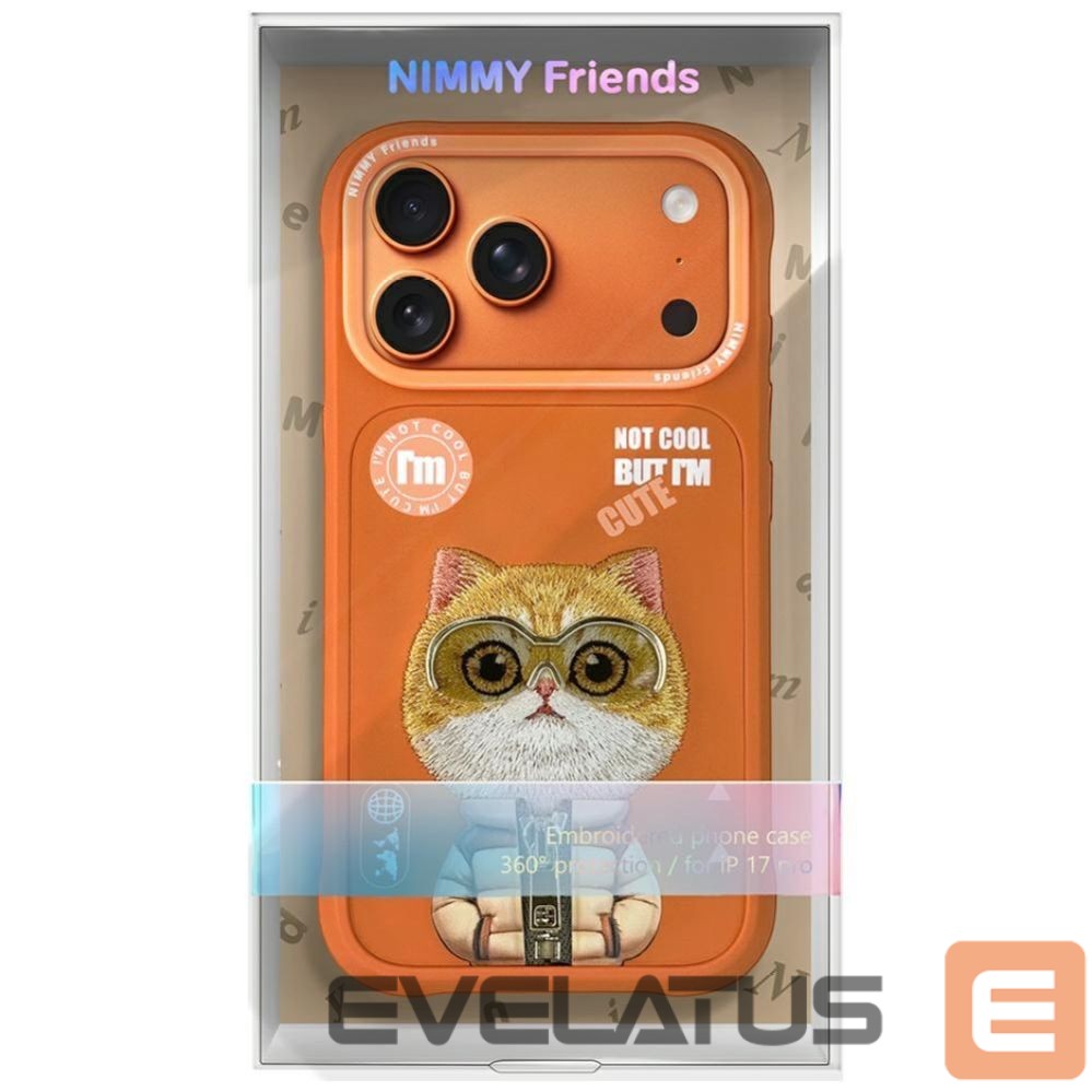 Citas preces Nimmy Nimmy Cool&Cute 2.0 Cat Case for iPhone 17 Pro Max - Orange