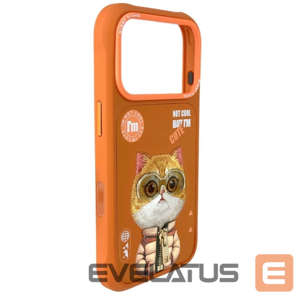 Citas preces Nimmy Nimmy Cool&Cute 2.0 Cat Case for iPhone 17 Pro Max - Orange