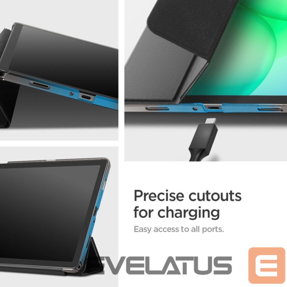 Citas preces Spigen Spigen Smart Fold Case for Samsung Galaxy Tab A9+ / A11+ - Black