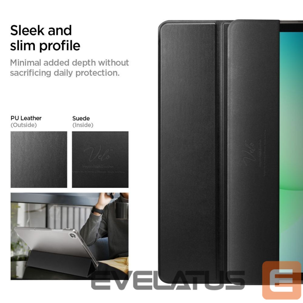 Citas preces Spigen Spigen Smart Fold Case for Samsung Galaxy Tab A9+ / A11+ - Black