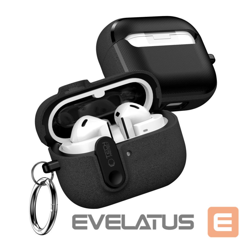 Citas preces Tech-Protect Tech-Protect Slim Hook Case for Samsung Galaxy Buds 3 / 3 FE / 3 Pro - Black