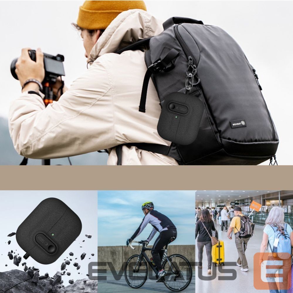 Citas preces Tech-Protect Tech-Protect Slim Hook Case for Samsung Galaxy Buds 3 / 3 FE / 3 Pro - Black