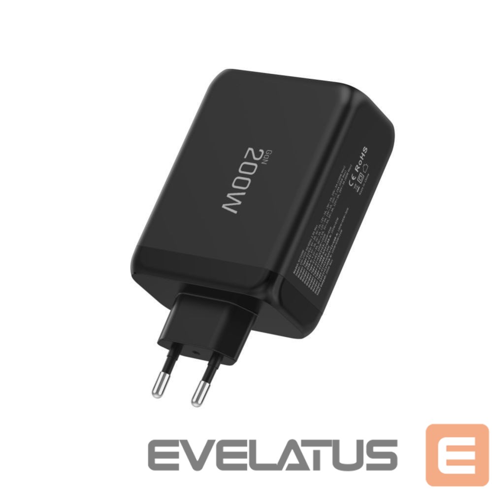 Citas preces Tech-Protect Tech-Protect NC200W-GaN 4-Port 200W Wall Charger - Black