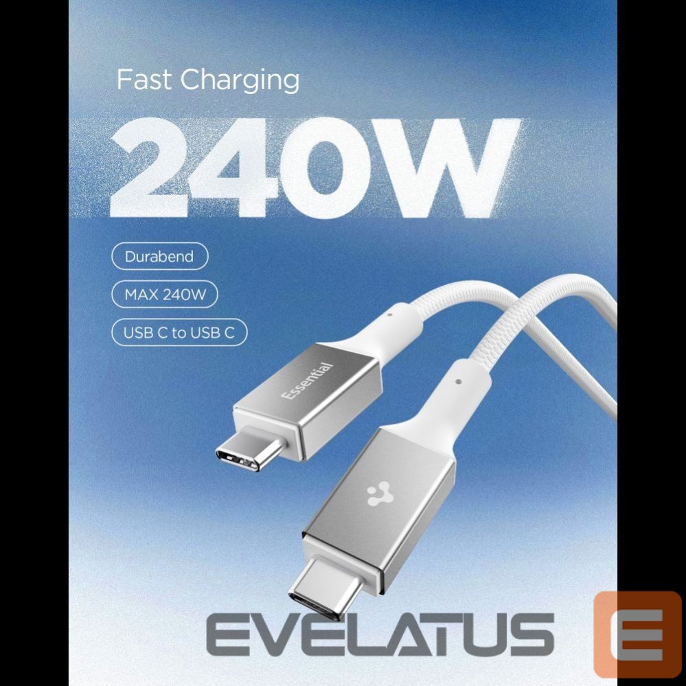 Citas preces Spigen Spigen Essential EB24015CC USB-C / USB-C 240W Cable 150cm - White