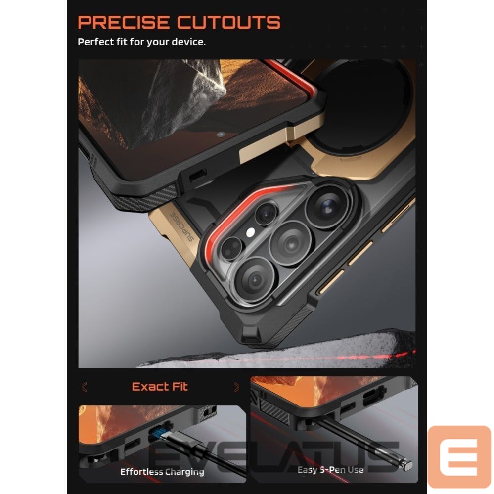 Citas preces Supcase Supcase UB Grip Mag MagSafe Case for Samsung Galaxy S26 Ultra - Black and Brown