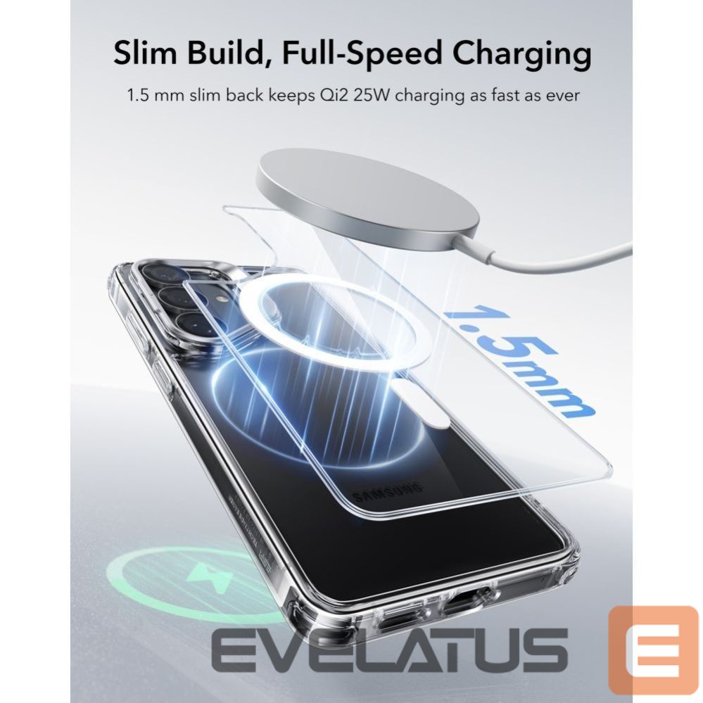 Citas preces ESR ESR Classic Hybrid Kickstand MagSafe Case for Samsung Galaxy S26+ - Transparent