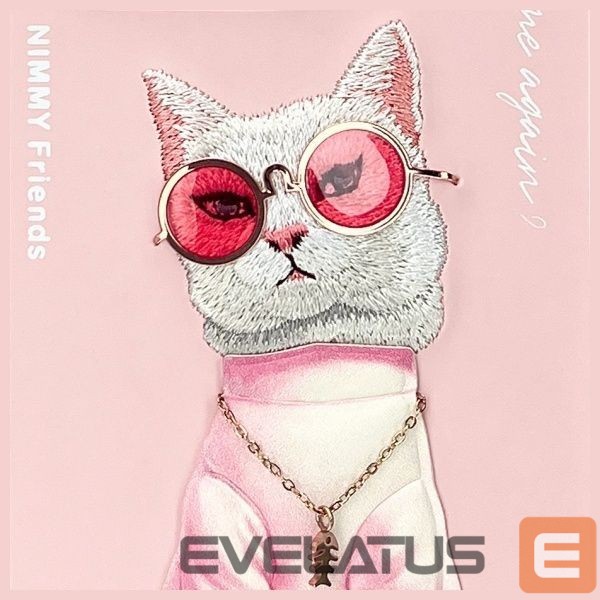 Citas preces Nimmy Nimmy Glasses Cool Cat Case for iPhone 16 Pro Max - Pink