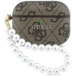 Citas preces Guess  Guess 4G Pearl Strap case for AirPods Pro 3 - brown 
