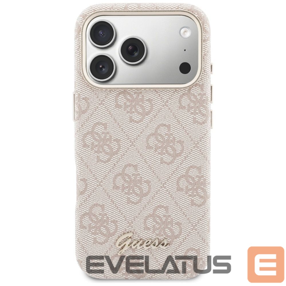 Citas preces Guess Guess 4G Script MagSafe Case for iPhone 17 Pro Max - Pink