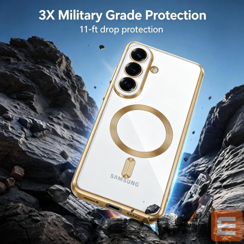 Citas preces Tech-Protect Tech-Protect MagFlex Case for Samsung Galaxy S26+ - Transparent Gold