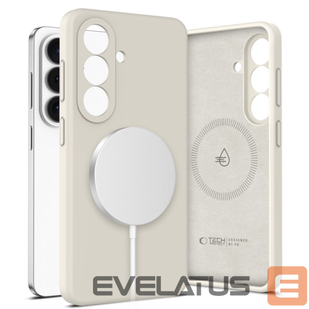 Citas preces Tech-Protect Tech-Protect Silicone MagSafe Case for Samsung Galaxy S26+ - Beige