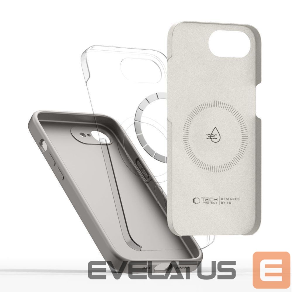 Citas preces Tech-Protect Tech-Protect Silicone MagSafe Case for iPhone 16E / 17E - Gray
