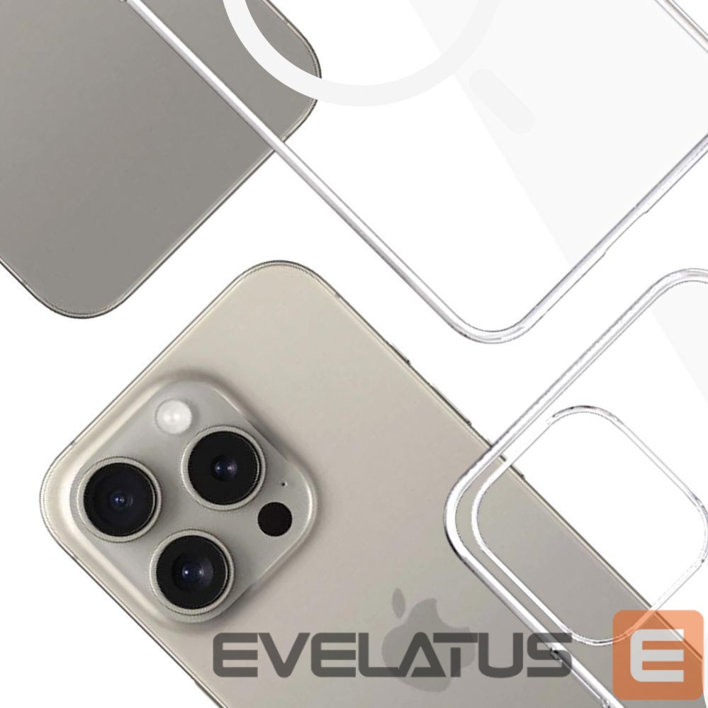 Citas preces 3MK 3mk Clear MagCase Case for Apple iPhone 15 Pro Max - Transparent