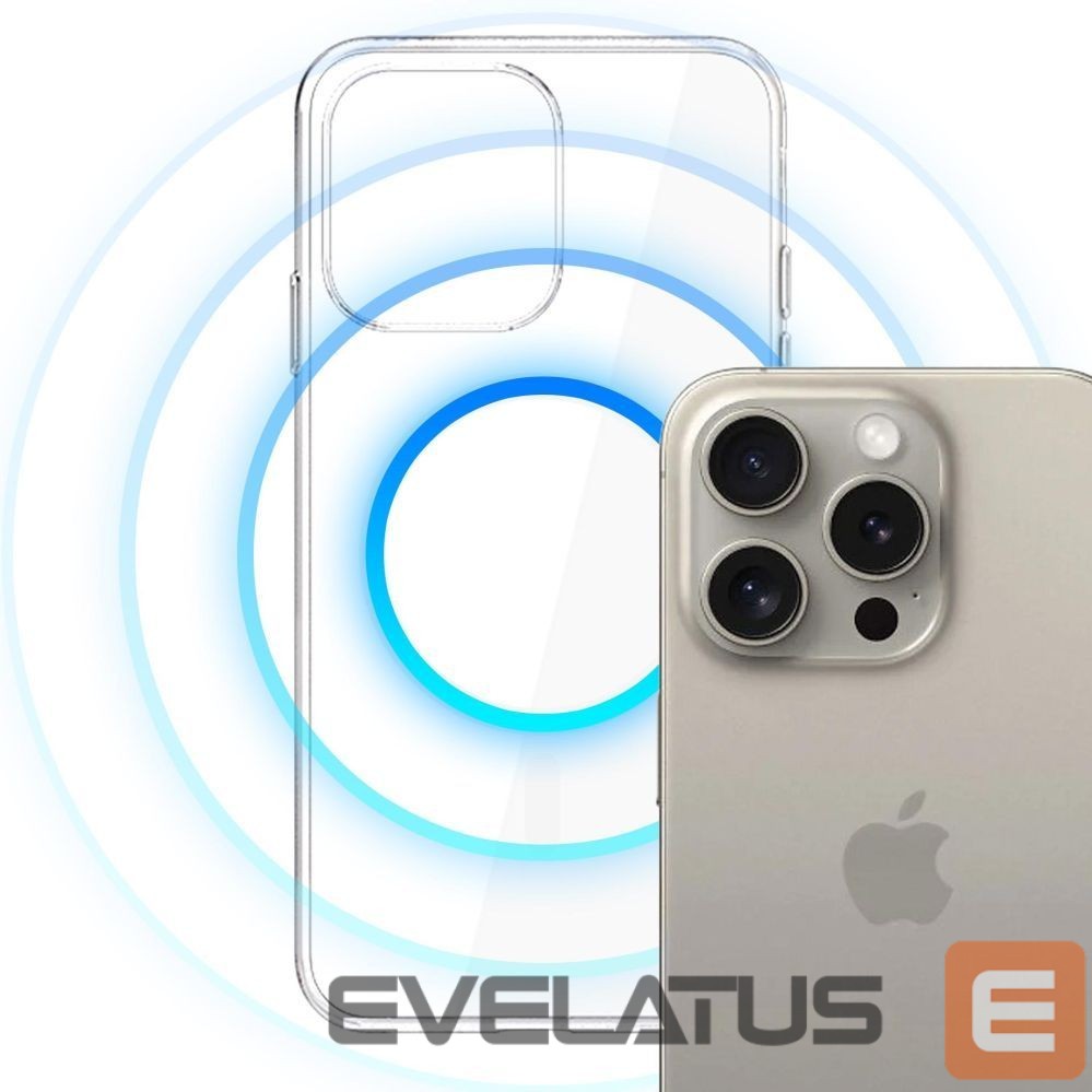 Citas preces 3MK 3mk Clear MagCase Case for Apple iPhone 15 Pro Max - Transparent