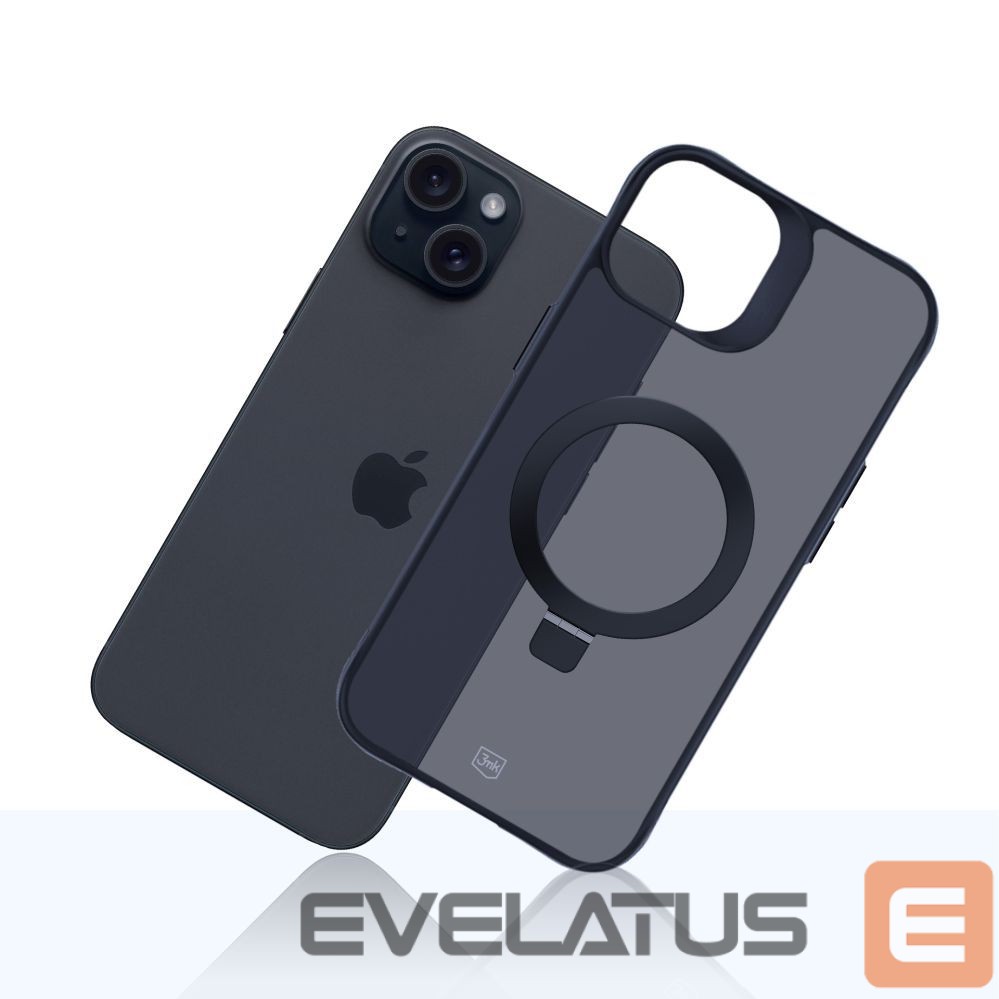 Citas preces 3MK 3mk Smoke Case Mag&Stand for Apple iPhone 15 plus - black