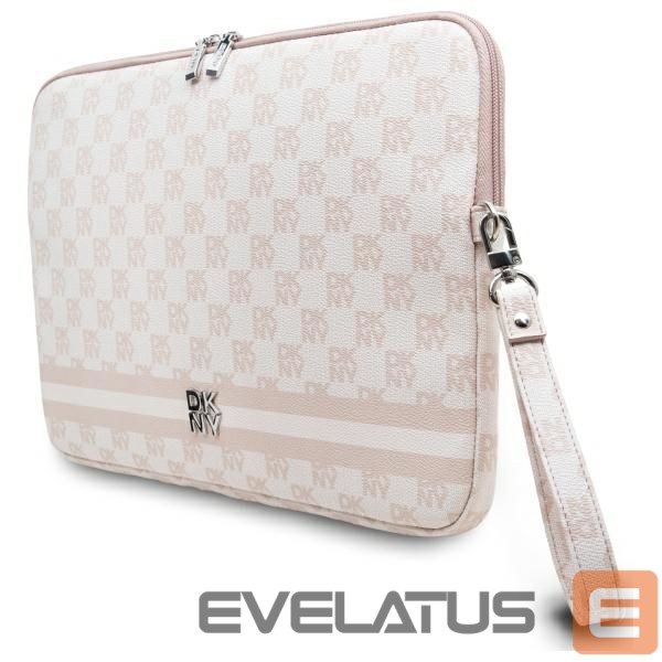 Citas preces DKNY DKNY Sleeve Checkered Pattern Printed Stripes 14" Laptop Case - Pink