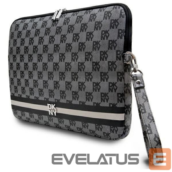 Citas preces DKNY DKNY Sleeve Checkered Pattern Printed Stripes 16" Laptop Case - Black
