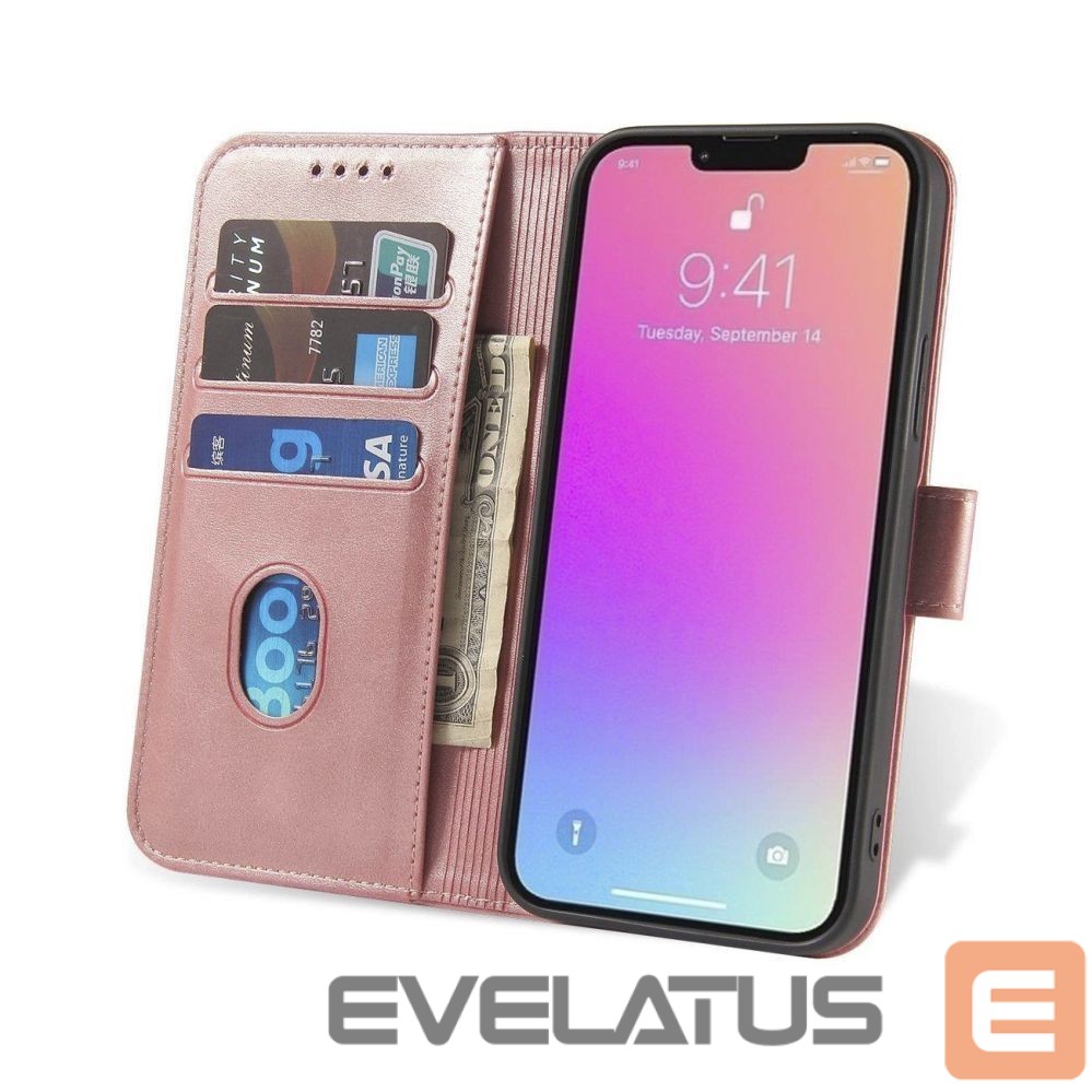 Citas preces Hurtel Magnet Case with flap for Samsung Galaxy S25 - pink