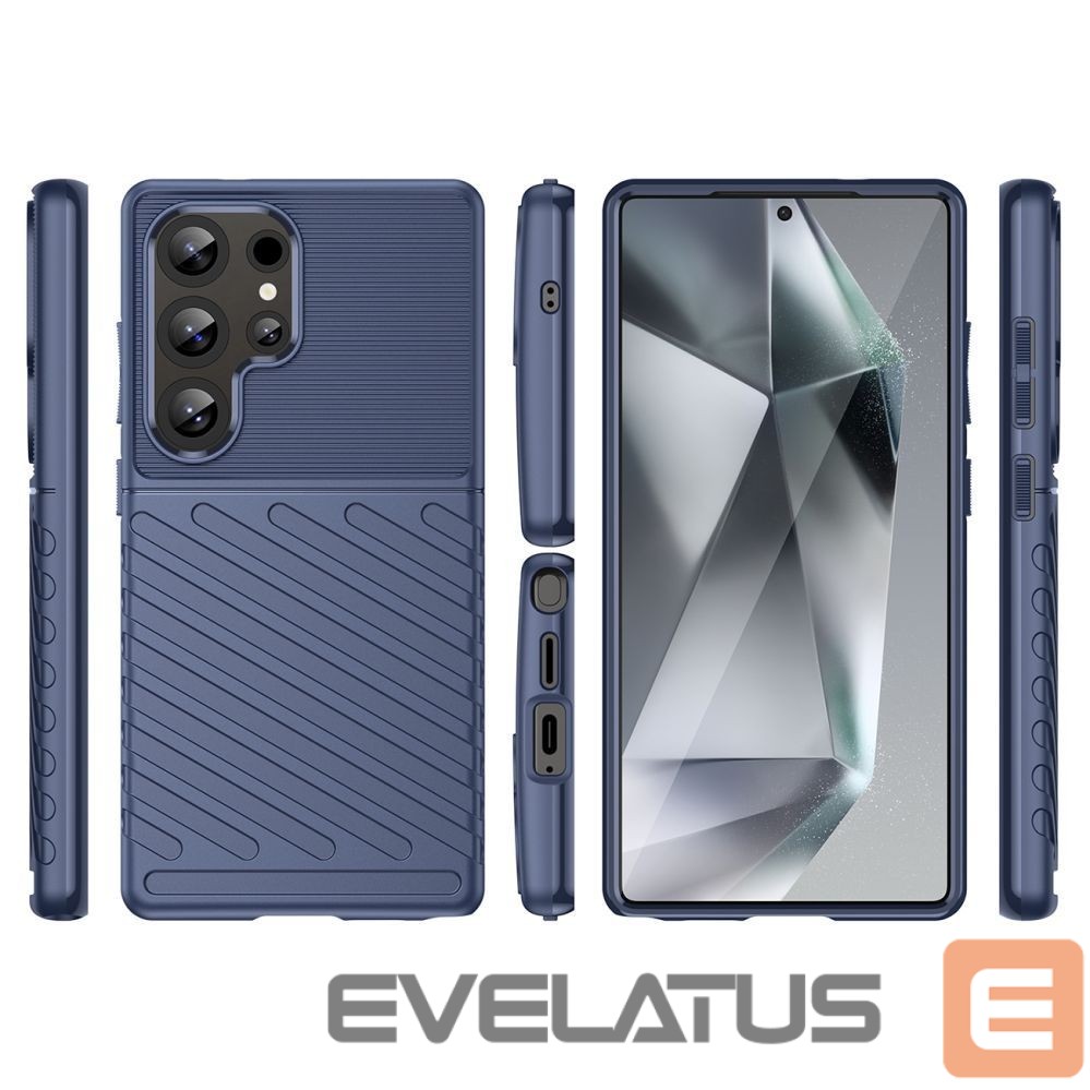 Citas preces Hurtel Thunder Case Samsung Galaxy S25 Ultra Silicone Armored Case - Blue