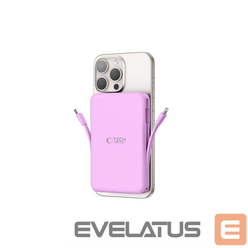 Citas preces Tech-Protect Tech-Protect PB31 MagSafe 10000mAH Power Bank - Purple