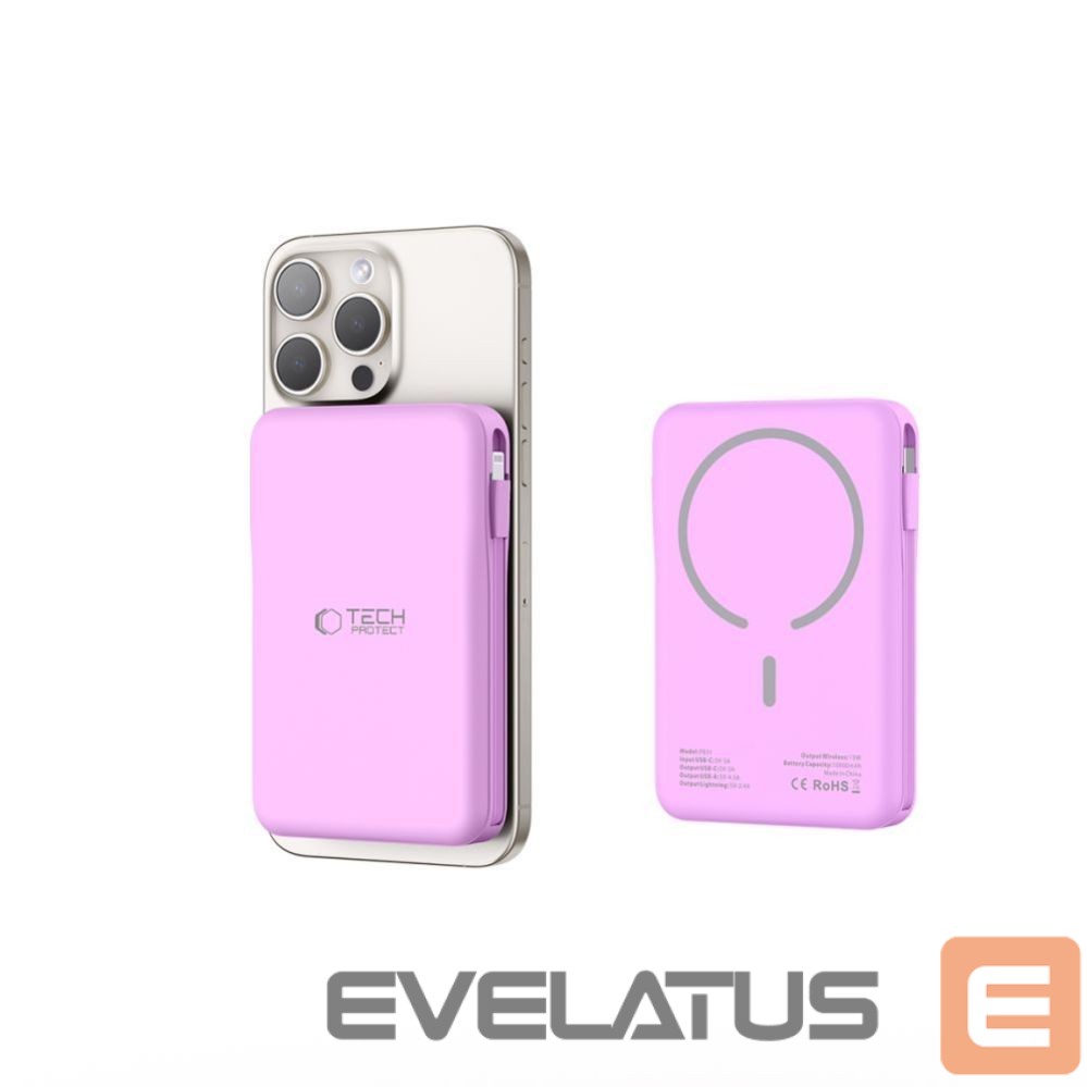 Citas preces Tech-Protect Tech-Protect PB31 MagSafe 10000mAH Power Bank - Purple