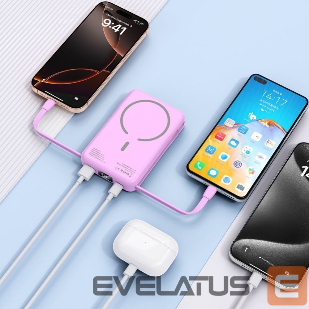 Citas preces Tech-Protect Tech-Protect PB31 MagSafe 10000mAH Power Bank - Purple