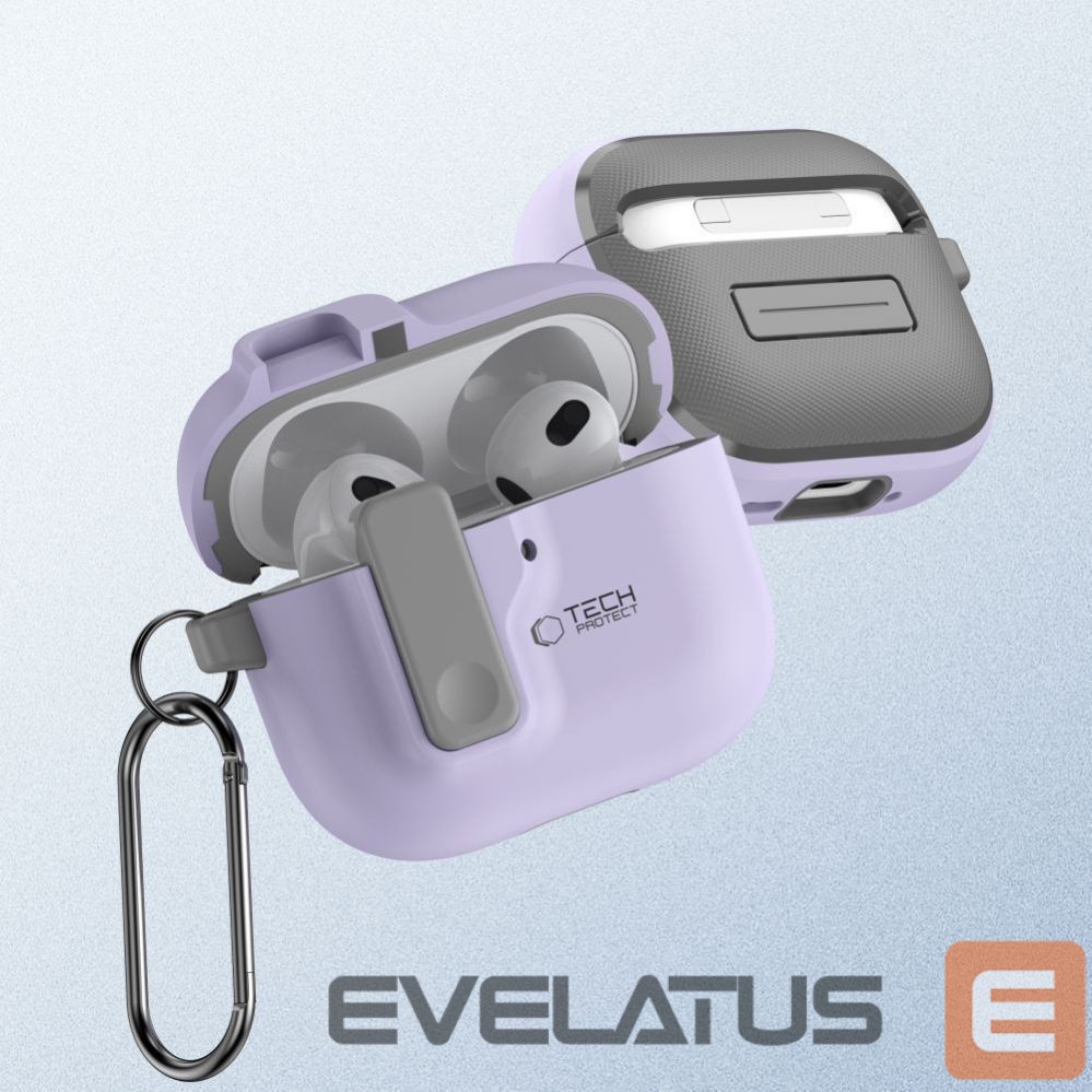 Citas preces Tech-Protect Tech-Protect Slim Hook Case for AirPods 4 - Purple