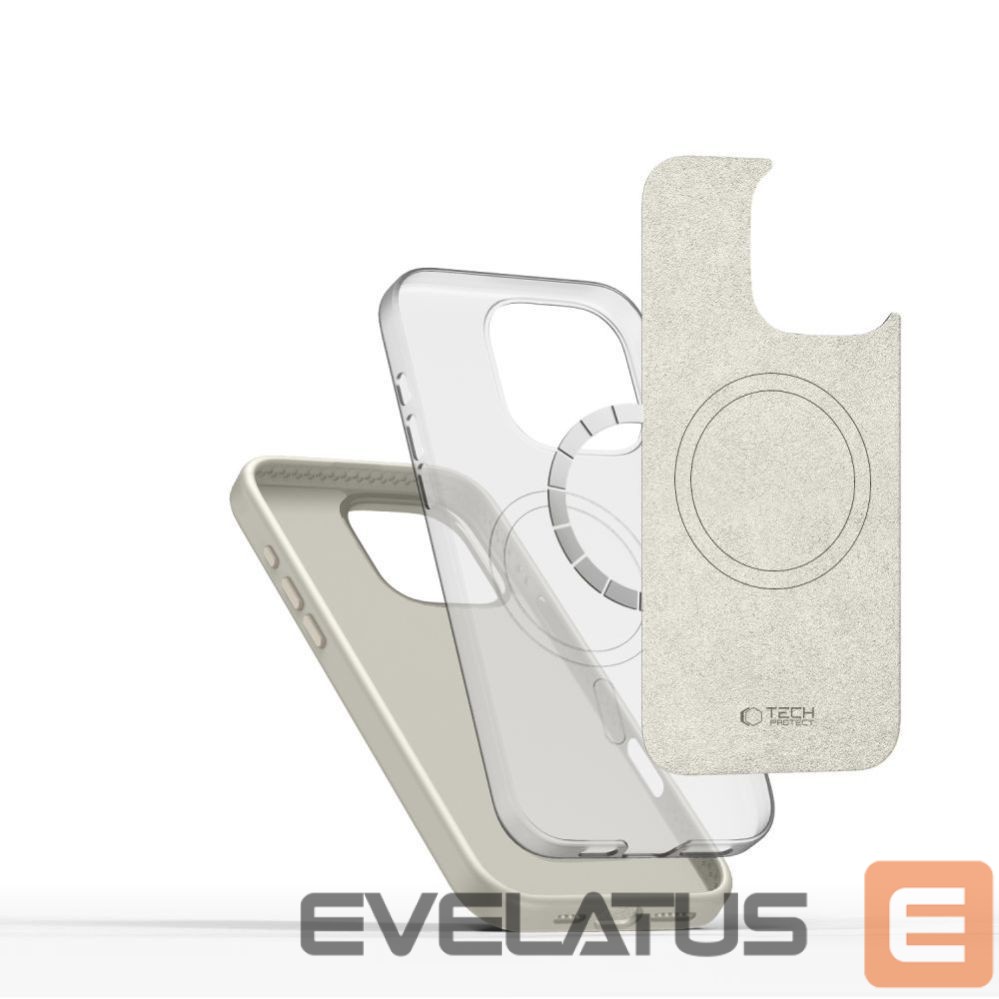 Citas preces Tech-Protect Tech-Protect Silicone PU MagSafe iPhone 16 Pro Case - Beige