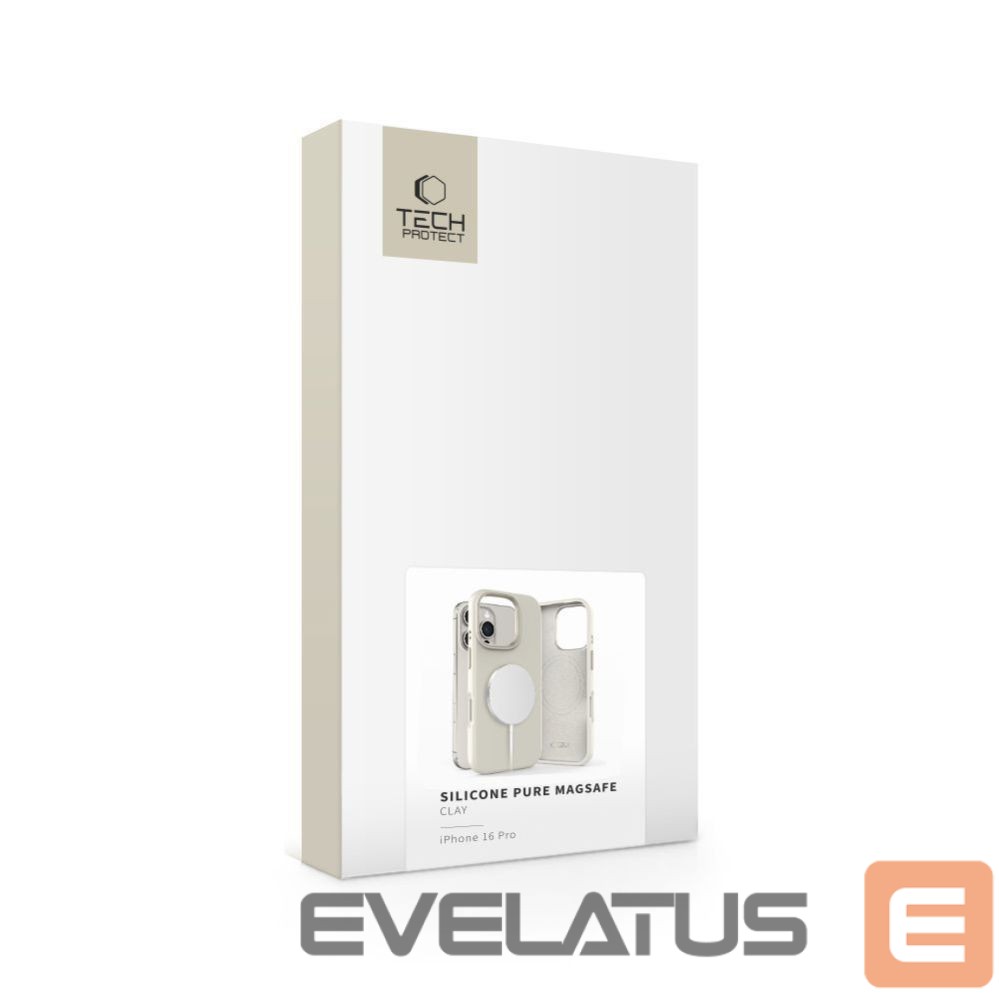 Citas preces Tech-Protect Tech-Protect Silicone PU MagSafe iPhone 16 Pro Case - Beige