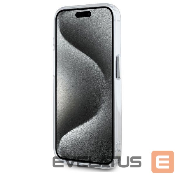 Citas preces Karl Lagerfeld Karl Lagerfeld IML Metal Karl&Choupette Head MagSafe iPhone 15 Pro Case - White