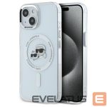 Citas preces Karl Lagerfeld  Karl Lagerfeld IML Metal Karl&Choupette Head MagSafe iPhone 15 Case - White 