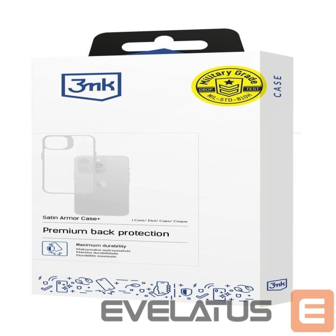 Citas preces 3MK 3mk Satin Armor Case+ for Apple iPhone 16e / SE 4 - transparent