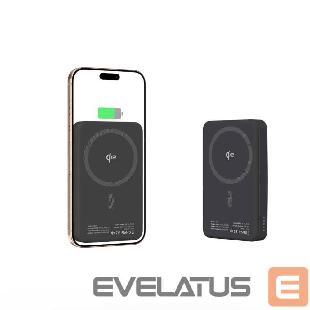 Citas preces Tech-Protect Powerbank Tech-Protect PB24 LifeMag QI2 MagSafe 10000 mAh - black