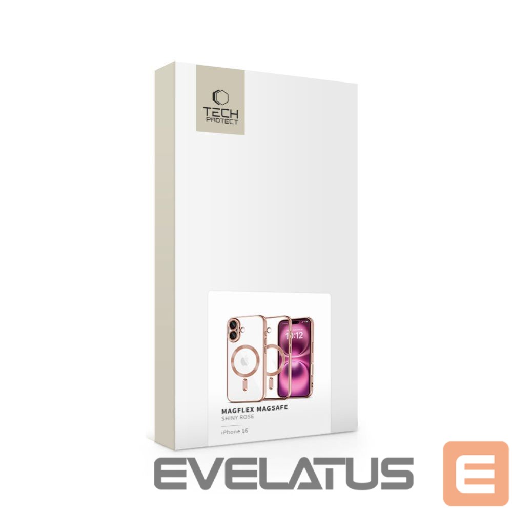 Citas preces Tech-Protect Tech-Protect MagFlex MagSafena iPhone 16 Case - Clear / Pink