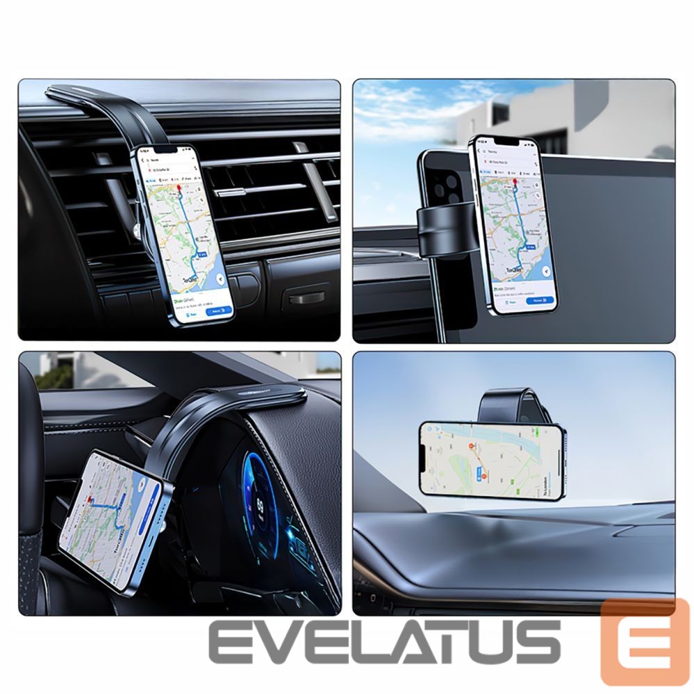 Auto turētājs Wozinsky Wozinsky WCZ2Y2S Magnetic Car Holder with 15W MagSafe Inductive Charger for Car Cockpit - Black