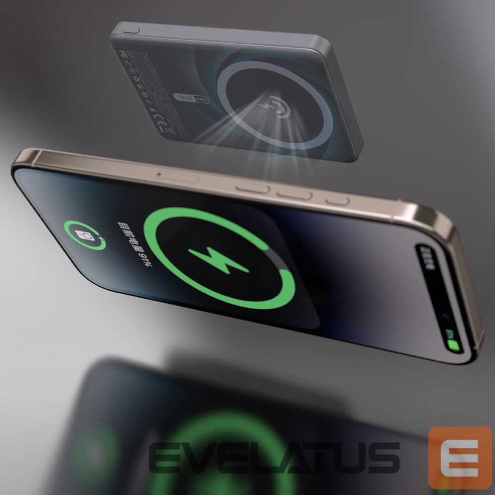 Ārējais akumulators Dudao Silver || Gray