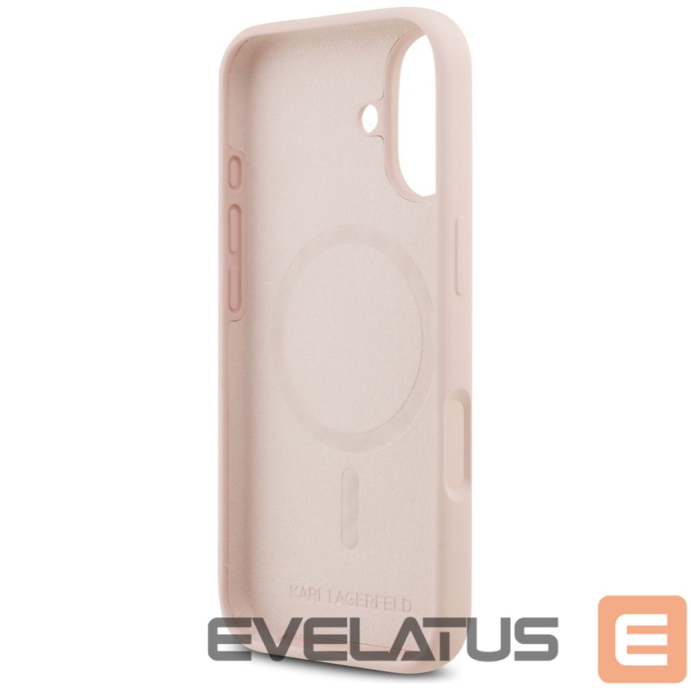 Citas preces Karl Lagerfeld Karl Lagerfeld Silicone Karl&Choupette Ring MagSafe Case for iPhone 17 - Pink