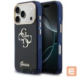 Citas preces Guess  Guess IML 4G Script Metal Case for iPhone 17 Pro - Blue 
